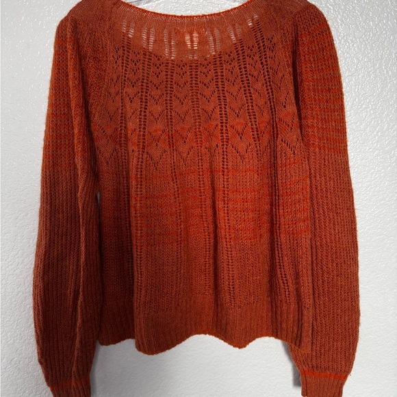 Anthropologie Maeve Lindsay Pointelle Wool Alpaca Sweater - Picture 3 of 6